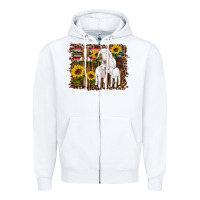 White gats baby gots sunflowers wooden serape leopard Zipper Hoodie - Artiststas