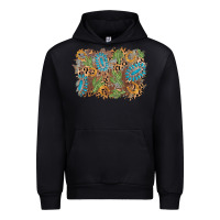 Black horseshoe leopard gemstone cactus background Urban Hoodie - AdoDesignShop