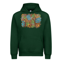 Forest Green horseshoe leopard gemstone cactus background Urban Hoodie - AdoDesignShop