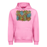 Fuchsia Pink horseshoe leopard gemstone cactus background Urban Hoodie - AdoDesignShop