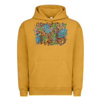 Pigment Peanut Butter horseshoe leopard gemstone cactus background Urban Hoodie - AdoDesignShop
