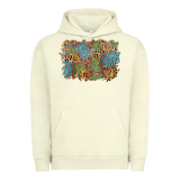 Pigment Pistachio horseshoe leopard gemstone cactus background Urban Hoodie - AdoDesignShop