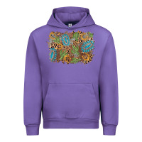 Tulip horseshoe leopard gemstone cactus background Urban Hoodie - AdoDesignShop