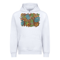 White horseshoe leopard gemstone cactus background Urban Hoodie - AdoDesignShop