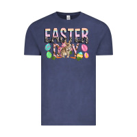 Vintage Denim Easter Day with rabbit Vintage Tee - HowdyJamesFarm