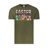 Vintage Olive Easter Day with rabbit Vintage Tee - HowdyJamesFarm