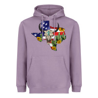 Lavender bull skull texas map american playng Heavyweight Hoodie - BarkalooDesign