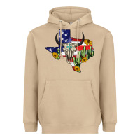 Mushroom bull skull texas map american playng Heavyweight Hoodie - BarkalooDesign
