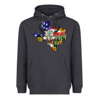 Smoke bull skull texas map american playng Heavyweight Hoodie - BarkalooDesign