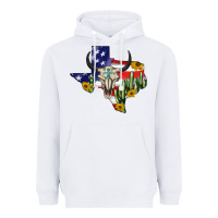 White bull skull texas map american playng Heavyweight Hoodie - BarkalooDesign