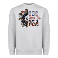 Heather Grey god bless the usa Heavyweight Sweatshirt - SublimationCraftShop