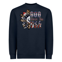 Navy god bless the usa Heavyweight Sweatshirt - SublimationCraftShop