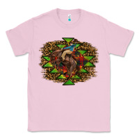 Bubblegum Pink Western Christmas Rodeo Distressed Classic Tee - RanaPortraitStore