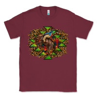 Burgundy Western Christmas Rodeo Distressed Classic Tee - RanaPortraitStore