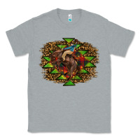 Heather Grey Western Christmas Rodeo Distressed Classic Tee - RanaPortraitStore