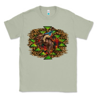 Matcha Western Christmas Rodeo Distressed Classic Tee - RanaPortraitStore