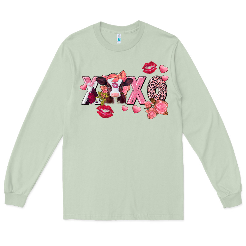 Xoxo Baby Cow Valentine's Day Long Sleeve Tee by FaDigitalArtStudio | Teevron