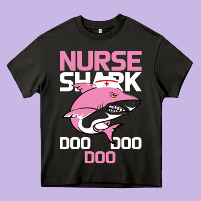 Nurse Shark Doo Doo Doo Heavy Core Tee Designed By Bettercallsaul