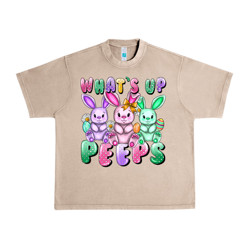 What's Up Peeps Easter Bunnies Easter Day Urban Heavy Tee by CowGirlArtShop | Teevron