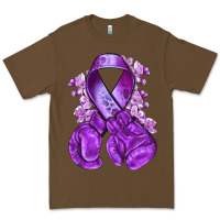 Cacao purple ribbon with boxing gloves Premium Tee - NancyCooperArtShop