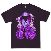 Plum purple ribbon with boxing gloves Premium Tee - NancyCooperArtShop