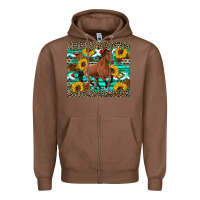 Chestnut western horse sunflowers Zipper Hoodie - Artiststas