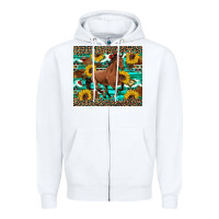 White western horse sunflowers Zipper Hoodie - Artiststas