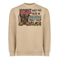Mushroom home of the free beacause of the brave Heavyweight Sweatshirt - CowhideDigitalArt