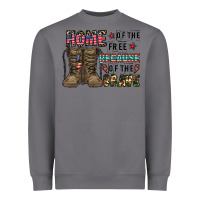 Storm home of the free beacause of the brave Heavyweight Sweatshirt - CowhideDigitalArt