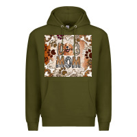 Army Green Dog Mom Premium Hoodie - CowhideDigitalArt