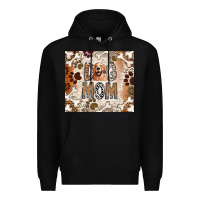 Black Dog Mom Premium Hoodie - CowhideDigitalArt