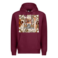 Burgundy Dog Mom Premium Hoodie - CowhideDigitalArt
