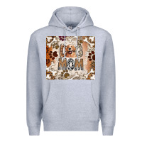 Heather Grey Dog Mom Premium Hoodie - CowhideDigitalArt