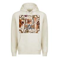 Oatmeal Heather Dog Mom Premium Hoodie - CowhideDigitalArt