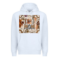 White Dog Mom Premium Hoodie - CowhideDigitalArt