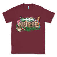 Burgundy Easter egg Nurse bunny Easter Day Classic Tee - HowdyJamesFarm
