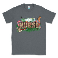 Charcoal Heather Easter egg Nurse bunny Easter Day Classic Tee - HowdyJamesFarm
