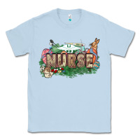 Dusty Blue Easter egg Nurse bunny Easter Day Classic Tee - HowdyJamesFarm