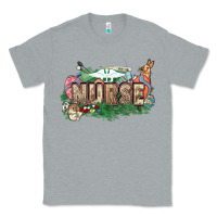 Heather Grey Easter egg Nurse bunny Easter Day Classic Tee - HowdyJamesFarm