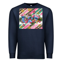 Navy pink stitch  christmas Premium Sweatshirt - AdoDesignShop