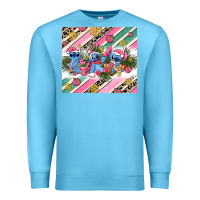 Ocean Blue pink stitch  christmas Premium Sweatshirt - AdoDesignShop