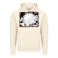 Vintage Artic Cowhide Background with Bleach Serape Frame Vintage Hoodie - CowCowDesign