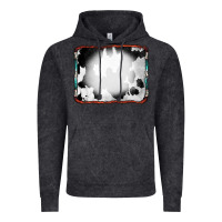 Vintage Black Cowhide Background with Bleach Serape Frame Vintage Hoodie - CowCowDesign