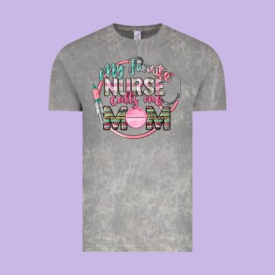 My Favorite Nurse Calls Me Mom Vintage Tee Designed By Cowgirlartshop