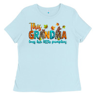 Baby Blue customized this grandma loves her little pumpkins Ladies Tee - texasbilliewilder