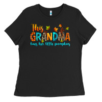 Black customized this grandma loves her little pumpkins Ladies Tee - texasbilliewilder