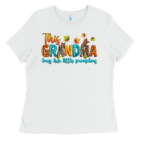 White customized this grandma loves her little pumpkins Ladies Tee - texasbilliewilder