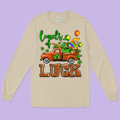 St. Patrick's Day Loads Of Truck Long Sleeve Tee Designed By Oliviacreatesart