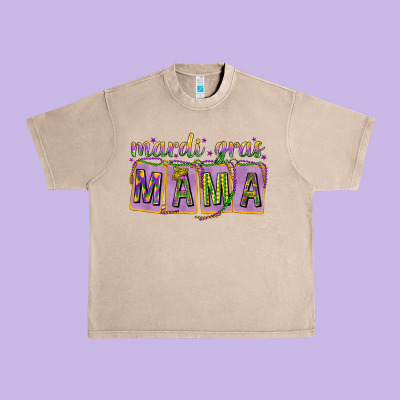 Mardi Gras Mama With Beads Urban Heavy Tee Designed By Howdyjamesfarm