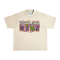 Sandshell Mardi Gras Mama with Beads Urban Heavy Tee - HowdyJamesFarm